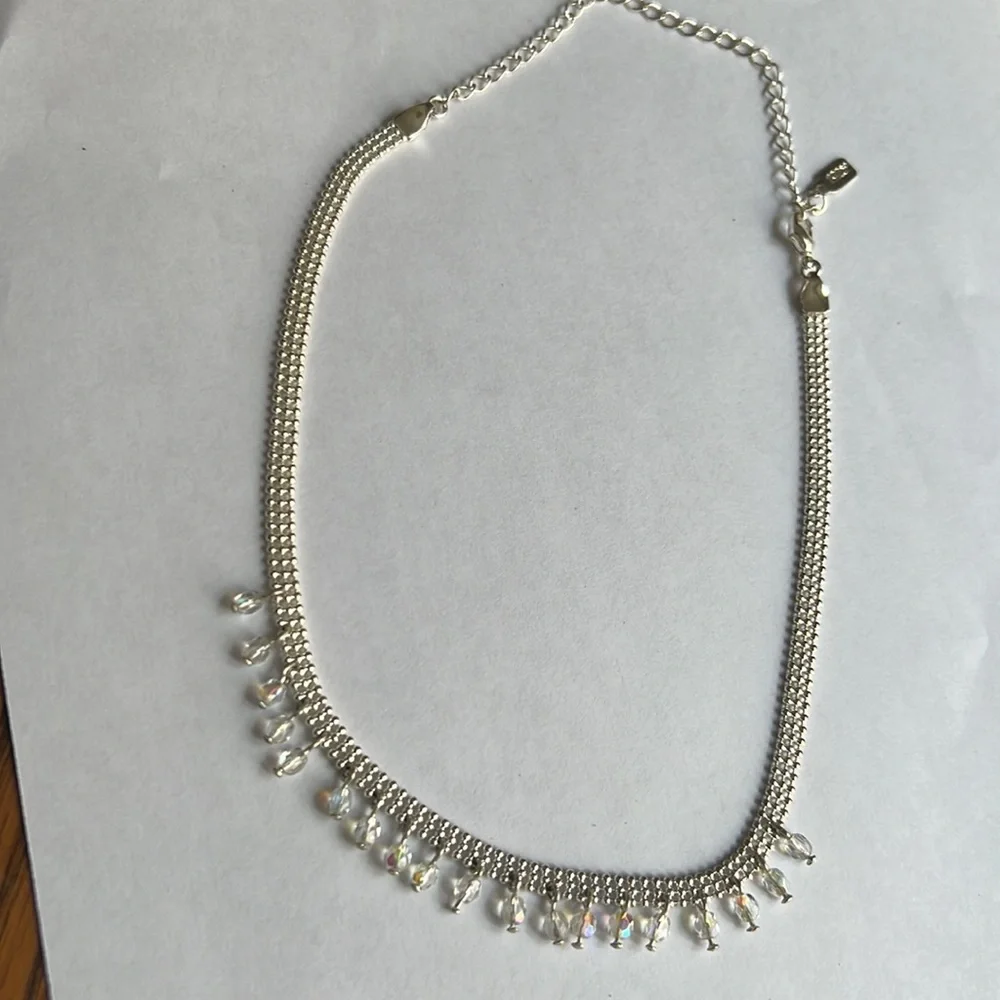 1928 Vintage Timeless Silver Choker  Statement Necklace - Picture 4 of 12